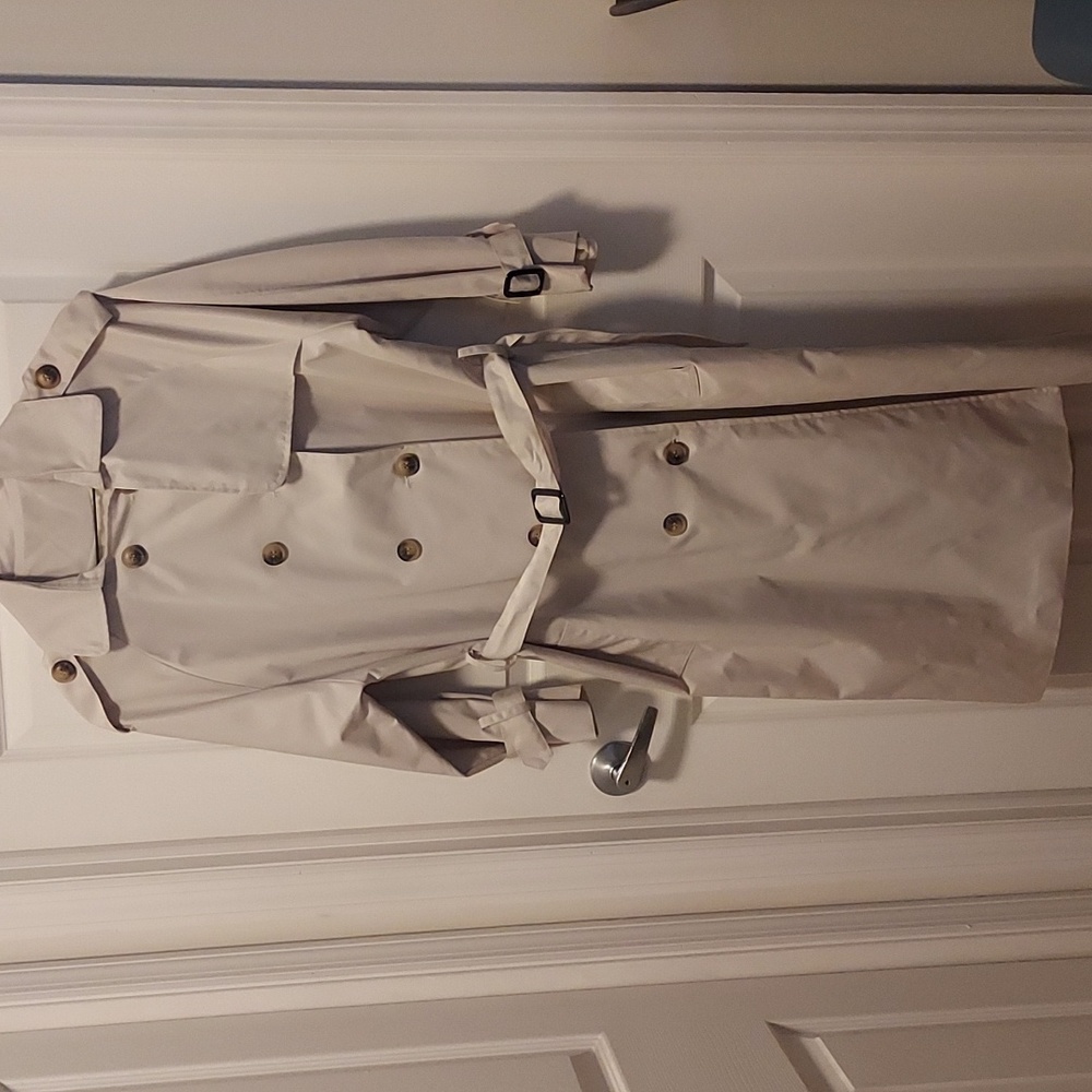 Beige - Long Trench Coat